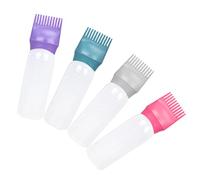 VALICLUD Botellas Aplicadoras De Tinte Para Cabello 4 Piezas 120 Ml Tamaño Compacto Multicolor Para Salón y Uso Doméstico Con Peine Integrado Para Aplicación Precisa