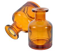 VALICLUD Botellas Difusoras de Varillas de Vidrio Ámbar 100 Ml, 2 Piezas, Frascos Cilíndricos Rellenable para Aceites Esenciales, Aromaterapia y Decoración del Hogar