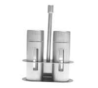 VALICLUD Botes de Especias de Acero Inoxidable Tarros Medianos para Sal y Pimienta con Marcas Visibles Organizador Práctico para Condimentos Cocina y Picnic