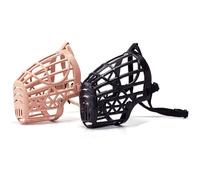 VALICLUD Bozal para Perro Resistente y Transpirable De Plástico con Correa Ajustable De Cuero PU, Talla Grande Albaricoque, Protección Anti-mordeduras para Entrenamiento y Paseo, Pack 7 Unidades