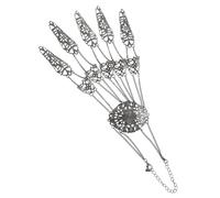 VALICLUD Brazalete de Cadena para Mujer con Anillo de Dedo Accesorio Punk para Danza y Fiestas Joyería Duradera