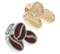 VALICLUD Broche De Grano De Café De Aleación De Zinc, Broche Decorativo Para Mujer, Conjunto De 2 Piezas, Accesorio Para Suéter y Bufanda, Uso Fiestas y Eventos, Diseño Compacto y Reutilizable