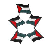 VALICLUD Broche De Palestina Metal 5 Piezas Adorno De Alfiler Para Ropa Pin Bandera Palestina Negro Accesorios Para Mujer Uso En Eventos y Ropa Casual