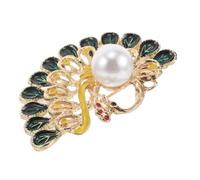 VALICLUD Broche De Pavo Real De Cristal Para Mujer Accesorio Elegante De Ala Pin De Solapa Retro Para Bodas Cumpleaños y Decoraciones Navideñas