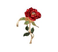 VALICLUD Broche De Rosa Con Alfileres De Ojal Broches Creativos Para Mujer Bonito Broche De Alfiler Para El Pecho Accesorios De Disfraz Decoración Roja
