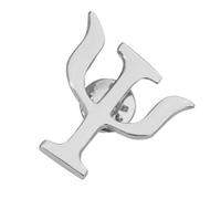 VALICLUD Broche Letra del Alfabeto de Aleación Plateada Diseño Retro Psicológico Pin Decorativo para Ropa Mujer Broche para Calcetines y Mochilas Accesorio Versátil y Único 1 Pieza