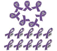 VALICLUD Broches de Cinta Esmaltados para Mujer y Niña Pack de 20 Unidades Diseño de Cinta de Concientización Morada Broche Decorativo para Eventos Benéficos y Recaudación de Fondos
