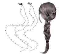 VALICLUD Cadena Cabello Para Mujer Estrella 2 Piezas Aleación Ligera Accesorios Para Trenzas Niñas Uso Diario Elegante