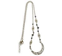 VALICLUD Cadena de cabeza retro boda chicas casarse accesorios para el cabello de la novia Venda joyería de cadena de cabeza para mujer tocado de cadena aleación Coffee