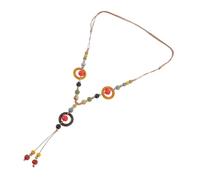 VALICLUD Cadena De Suéteres Bohemios Larga Borlas y Cuentas Collar Trenzado Vintage Hippie Para Mujeres y Niñas Joyería Llamativa Para Uso Diario