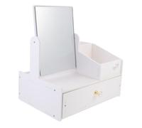 VALICLUD Caja De Almacenamiento De Escritorio Caja De Cosméticos Con Espejo Moderna Para Joyas Productos De Maquillaje Cajón Organizador De Tocador Para Escritorio