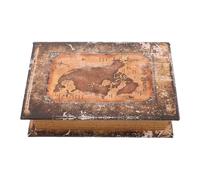 VALICLUD Caja de Almacenamiento de Libros, Libro Falso Realista, Madera, Marrón, Almacenamiento Oculto y Protección Discreta para Llaves Emergencia, para Estantería y Salón