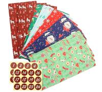 VALICLUD Caja de Navideña Kraft con Diseño Creativo de Unidades con Pegatinas para Cupcakes y Embalaje de Fiestas Navideñas