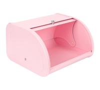 VALICLUD Caja de Pan de Metal Rosa Bordes Redondeados y Almacenamiento Cocina Portátil para Guardar Pan y Granos de Forma Creativa y Estilizada
