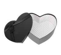 VALICLUD Caja de Papel Negra en Forma de Corazón con Cinta para Presentar Cosméticos y Detalles de Fiesta, Diseño Delicado y Elegante para Regalos Obsequios Estilo Varios estilos