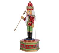 VALICLUD Caja Musical Navideña de Madera de 36 Cm Cascanueces Rey Soldado Pintado a Mano, Adorno Decorativo para Escritorio, Decoración Navideña Interior y Obsequio