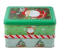 VALICLUD Cajas de Dulces Navideñas de Hojalata Resistentes Set de 2 Unidades Diseño de Árbol y Abuelo Feliz Cajas para Guardar Galletas y Golosinas Ideales para Decoración y Regalos de