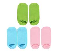 VALICLUD Calcetines Hidratantes Antideslizantes para Pies, 3 Pares Unisex Talla Única, Algodón Gel Hidratante para Cuidado Spa y Reparación de Piel Seca, Ideales para Salón y Uso