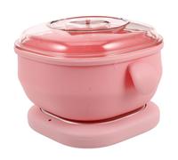 VALICLUD Calentador de Cera Caliente Portátil Silicona Plegable, Mini Máquina Calentadora de Cera Corporal para Depilación en Casa, Antiadherente, Rosa, Enchufe Europeo Ac220