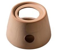 VALICLUD Calentador de Té de Cerámica Gruesa Retro Hogar, Estufa de Piedra para Conservar Aroma y Temperatura, Soporte para Velas Integrado, Compatible Teteras y Tazas Variadas