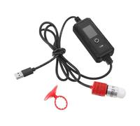 VALICLUD Calentador para Pecera Betta Ajustable 15W Mini Calentador USB de Cuarzo para Acuarios Pequeños Agua Dulce y Tortugas Control de Temperatura Celsius/Fahrenheit y Protección