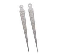 VALICLUD Calibre de Inspección de Soldadura 0-15 Mm Juego 2 Piezas Acero Inoxidable Cónico Métrico Galgas de Espesores Regla Profundidad para Soldadores Uso Industrial y Científico