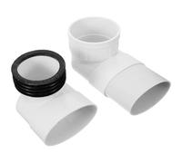 VALICLUD Cambiador de Inodoro Ajustable Tubo Plano de 10 CM y Brida Reforzada, Accesorio de Desagüe para Baño, Kit para Instalación en Sistemas de Drenaje