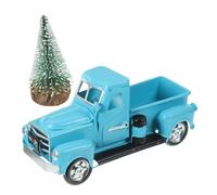 VALICLUD Camión De Metal Modelo Clásico Decoración Navideña De Escritorio Obsequio De Coche Navideño Escultura De Camión De Hierro Preciosa Decoración Navideña De