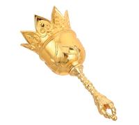 VALICLUD Campana de Mano de Metal Retro para Decoración y Actividades Timbre Vintage para Servicio y Adorno Sonido Fuerte y para Educación Temprana y Atención Personas Mayores Color Dorado