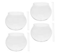 VALICLUD Campanillas De Viento Japonesas De Cristal Transparentes 7 Cm, Cúpulas De Vidrio Artesanales, Kit Diy Para Adultos, Decoración Para Jardín, Patio y Balcón, Pack De 4 Piezas