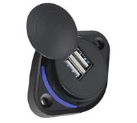 VALICLUD Cargador de Coche Doble Puerto USB 31A Adaptador Rápido de Corriente 12-24v Tapa Deslizante Azul Compatible para Coches Motocicletas Barcos y Autobuses