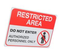 VALICLUD Cartel de Advertencia Prohibido el Paso para Jardín y Oficina Plástico Resistente Color Blanco Tamaño Mediano Señal de Precaución para Entrada Restringida y Seguridad Privada