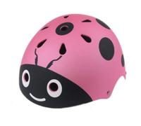 VALICLUD Casco de Seguridad para Rosa Diseño de Mariquita, Material Abs, Protección Añadida para Patinaje y Scooter, Tamaño Único