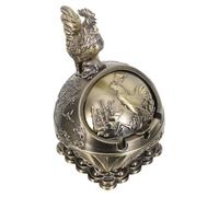 VALICLUD Cenicero de Aleación de Zinc con Tapa a Prueba de Viento Diseño de Vintage Cenicero Portátil para Fumar en Exterior E Interior Decoración para Hogar y Oficina 1 Unidad