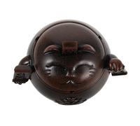 VALICLUD Cenicero de Cerámica Maneki Neko Pequeño con Tapa a Prueba de Viento Cenicero Redondo para Interior y Exterior Accesorio Decorativo para Hogar y Oficina Bandeja para Fumar