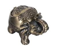 VALICLUD Cenicero Metálico Nórdico con Tapa a Prueba de Viento Diseño Elefante Azul Cenicero Portátil para Interiores y Exteriores Accesorio Vintage para Fumar y Decoración de Hogar