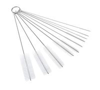 VALICLUD Cepillo de Limpieza de Tubos de Acero Blanco 10 Piezas Mango Retorcido Herramienta Práctica para Higiene Diaria para Limpiar Pajitas y Vasos