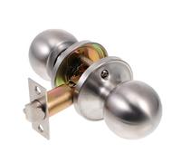 VALICLUD Cerradura de Puerta Interior Pomo Esférico de Acero Inoxidable para Entrada de Habitación y Baño Instalación Fácil Color Plateado