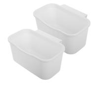 VALICLUD Cesta de Almacenamiento Colgante para Cama, 2 Unidades, Plástico Blanco, Organizador Lateral para Dormitorio Universitario, Estante para Mesita de Noche, Portavasos para Litera,