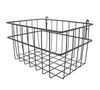 VALICLUD Cesta de Almacenamiento de Hierro Negro para Panel Perforado Grande Organizador de Pared sin Taladro para Cocina Baño y Garaje Contenedor Resistente para Maximizar Espacio