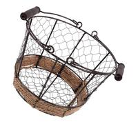 VALICLUD Cesta de Almacenamiento Pequeña de Hierro con Diseño de Alambre, Soporte Metálico para Cocina y Comedor, Cesta Organizadora Multifuncional para Frutas y Pan, Portafrutas