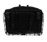 VALICLUD Cesta de Bicicleta Plegable, Cesta de Rejilla Plegable, Gran Capacidad, Metal y Tejido, Negro, con Bolsa Interior Extraíble, para Bicicletas de Montaña Carretera, para Viaje