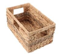 VALICLUD Cesta Tejida Pequeña de Paja con Asa Resistente Cesta para Picnic y Mercado Adecuado para Guardar Bocadillos Frutas Verduras y Cosméticos para Almacenamiento en Hogar y Cocina