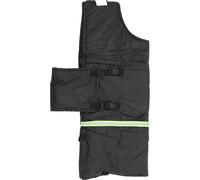 VALICLUD Chaleco para Terneros 15-3 Meses Negro Tiras Reflectantes Abrigo Grueso y Cálido para Ganado Protección del Vientre Ropa de Invierno para Animales de Granja