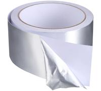 VALICLUD Cinta Adhesiva de Aluminio Aislante 48 MM X 16 M Rollo Plateado para Sellado Reparación y Aislamiento Térmico en Conductos y Superficies Domésticas Laborales y Escolares