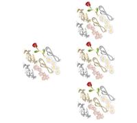 VALICLUD Clip Para Cordones Encantos Pinzas Para Adornos De Zapatos Clips De Zapatos Encanto De Cordón De Zapatillas De Deporte Dijes De Cordones De Flores Pedrería 7 Piezas X 4