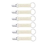 VALICLUD Clips para Sombreros de Encaje de Aleación, Sujetador Portátil para Bolsos, Clips Ajustables Multipropósito para Viaje y Uso Diario, Pack de 6 Unidades en Color Beige