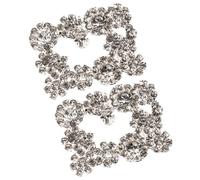 VALICLUD Clips para Zapatos Gemas de Imitación en Metal Plata para Decoración de Zapatos de Boda, Accesorios Elegantes para Fiesta y Cena,