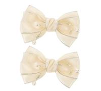 VALICLUD Clips para Zapatos Mujer Lazo Desmontables y Gemas de Imitación 1 Par de Hebillas Decorativas para Tacones Altos y Planos Accesorios para Adornar Zapatos de Fiesta y Bodas