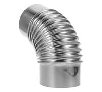 VALICLUD Codo de Chimenea de Acero Inoxidable 45° Grueso Accesorio para Estufas de Leña Tradicionales y Camping Tubo Resistente para Estufa Portátil Adecuado para Calefacción Exterior y